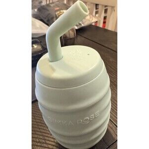 New Simka Rose Light Green Silicone Sippy Cup/Straw Toddler